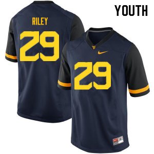 Youth West Virginia Mountaineers NCAA #29 Chase Riley Navy Authentic Nike Stitched College Football Jersey EV15O10AN